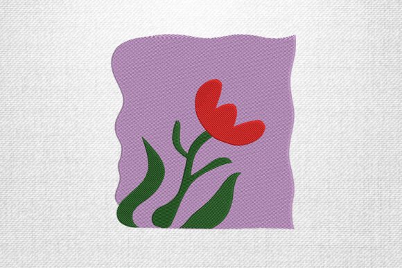 Abstract Tulip: A Seasonal Embroidery Staple
