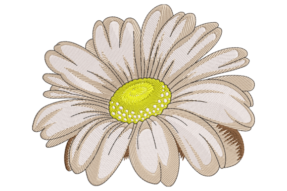 Chamomile Flower Embroidery Design