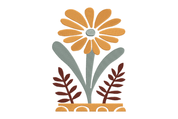 Modern Flower: A Thoughtful Embroidery Choice for Personalized Gifts