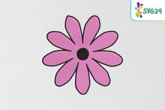 Pink Daisy Flower: A Seasonal Embroidery Staple