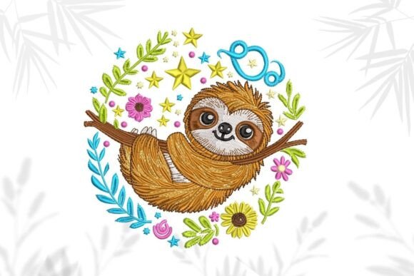 Sloth Embroidery Design Review