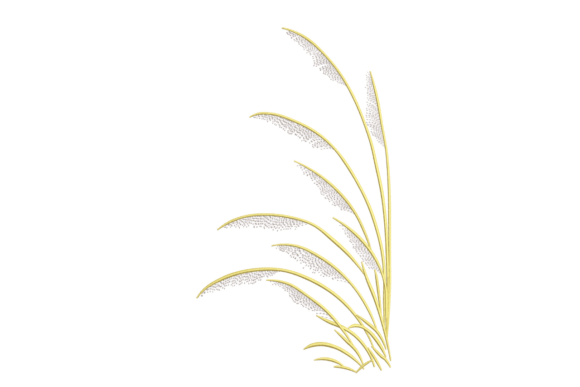 Wild Grass Bunch Embroidery Design